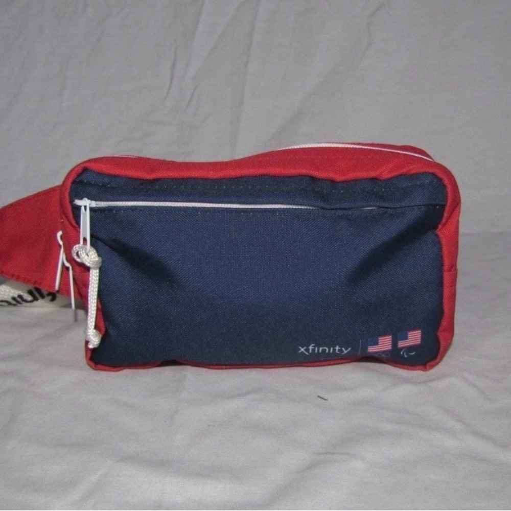 Xfinity Olympic Paralympic Waist Pack Red Navy Adjustable Size External Pockets